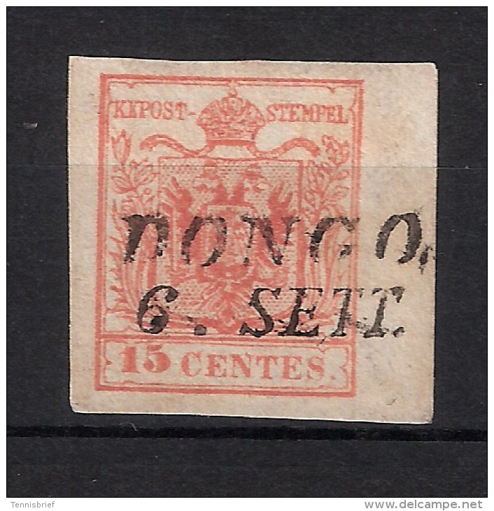 Lomb. Venetien, 1850, Randstück, " DONGO " Geprüft!  #92 - Oblitérés