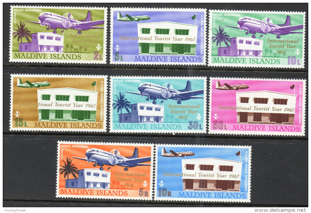 Maldive Islands 1967 - International Tourist Year Opts SG240-247 MNH Cat £13.55 SG2015 - Maldivas (1965-...)