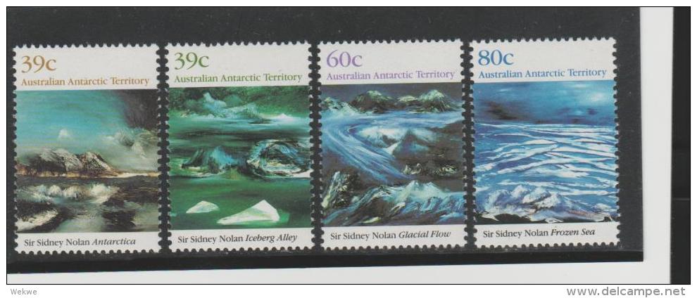 Au-AntMi.Nr.84-87/ ANTARKTIKA -  Land Scaps Paintings 1989 ** - Unused Stamps