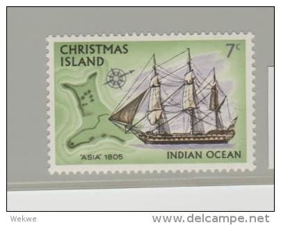 CH-IsMi.Nr.46/ AS ISLAND -  CHRISTM Ship Islander 1972  ** - Christmas Island