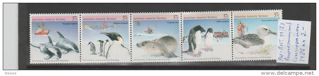 Au-AntMi.Nr.79-83  AUSTRALIEN - /  ANTARKTIKA -  Environment Conservation ** - Unused Stamps