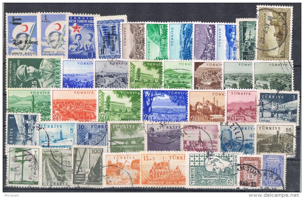 R 613. Coleccion De 146 Sellos De TURQUIA 1926 - 1970 º/* - Collections, Lots & Series