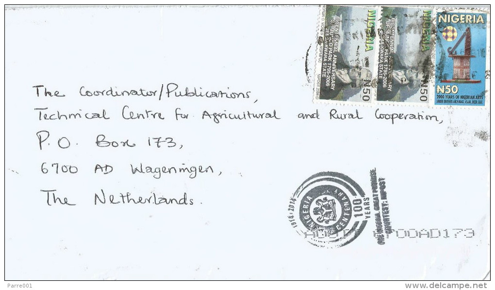 Nigeria 2014 Addokin N50 Mungo Park Explorer N50 Anchor Monument Hologram Special Handstamp Cover - Nigeria (1961-...)