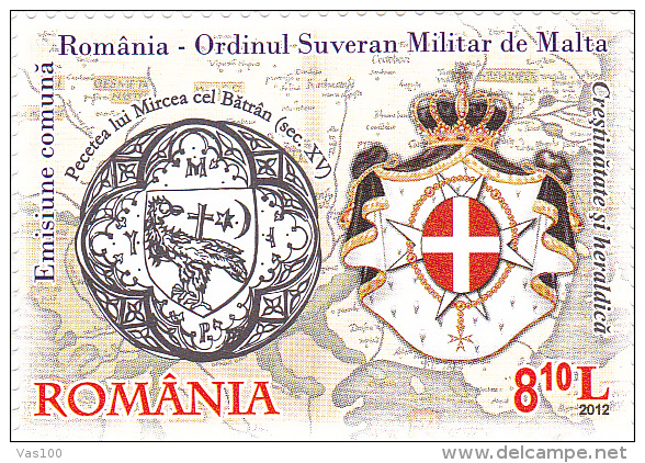 ROMANIA 2012 SOVEREIGN MILITARY ORDER OF MALTA ,FULL SET  ,** MNH - Nuovi