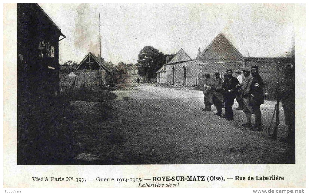 ROYES SUR MATZ - OISE   (60)  -  CPA ANIMEE DE 1916 . - Autres & Non Classés