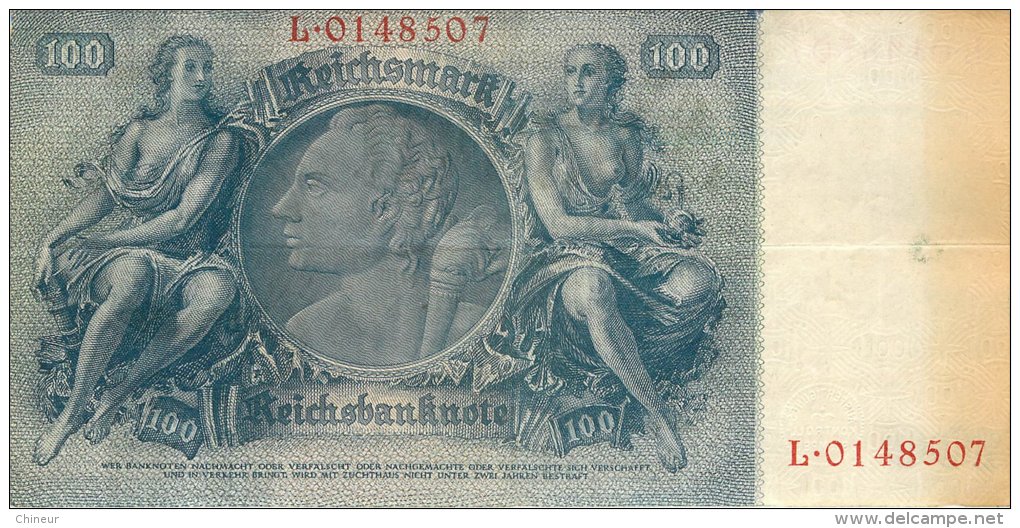 BILLET DE 100 REICHSMARK 24 JUIN 1935 SERIE L - 100 Reichsmark