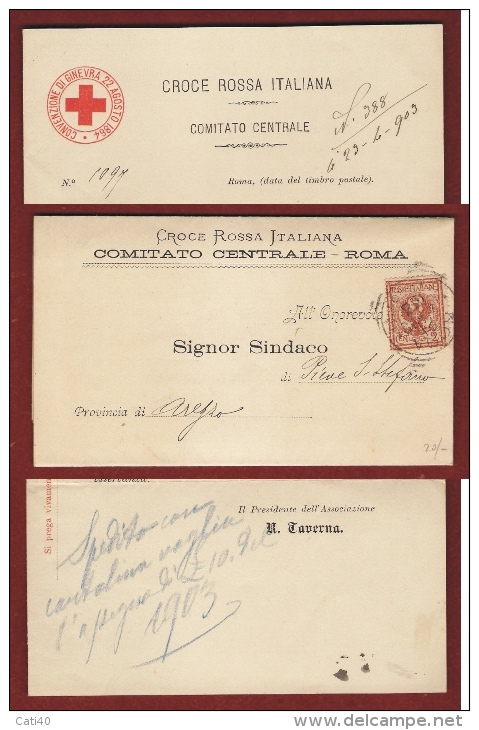 CROCE ROSSA ITALIANA - 1903 LETTERA AI SINDACI PER RICHIESTA DANARO.... - Documenti Storici