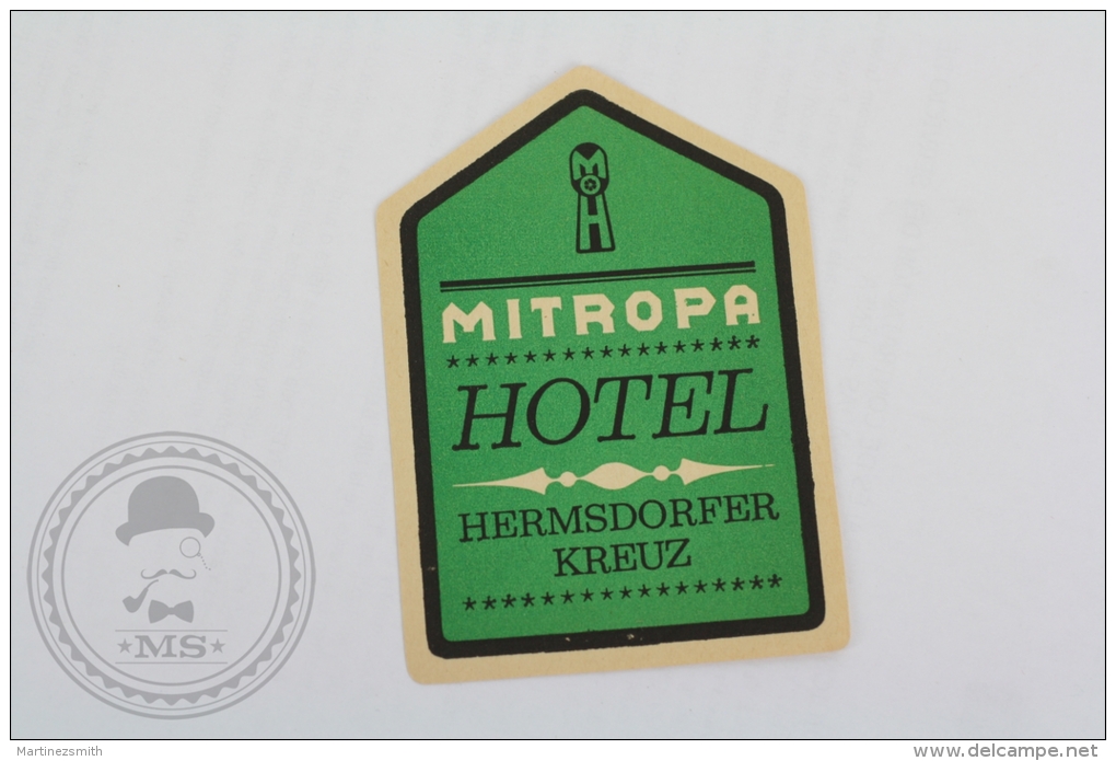 Hotel Mitropa, Hermsdorfer Kreuz - Germany - Original Hotel Luggage Label - Sticker - Hotelaufkleber