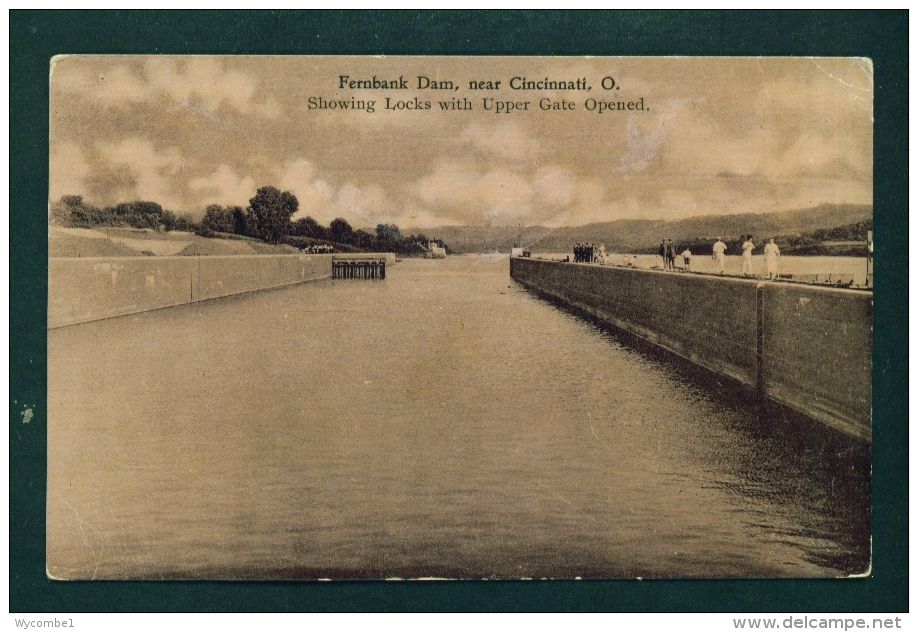 USA  -  Cincinnati  Fernbank Dam  Used Postcard Mailed In 1912 From The Cape Of Good Hope As Scans - Cincinnati