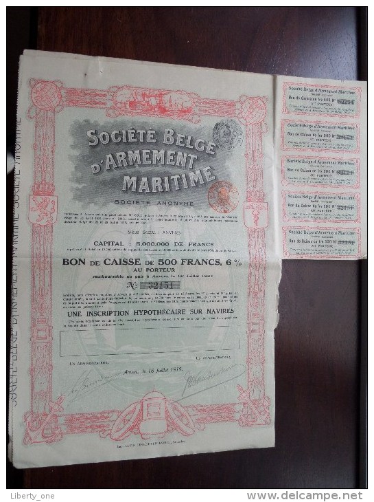 Soc. Belge D´Armement MARITIME S.a. Anvers 16 Juillet 1919 - N° 32150, 32151 & 32156 ( Voir Photo Pour Detail )! - Navigation