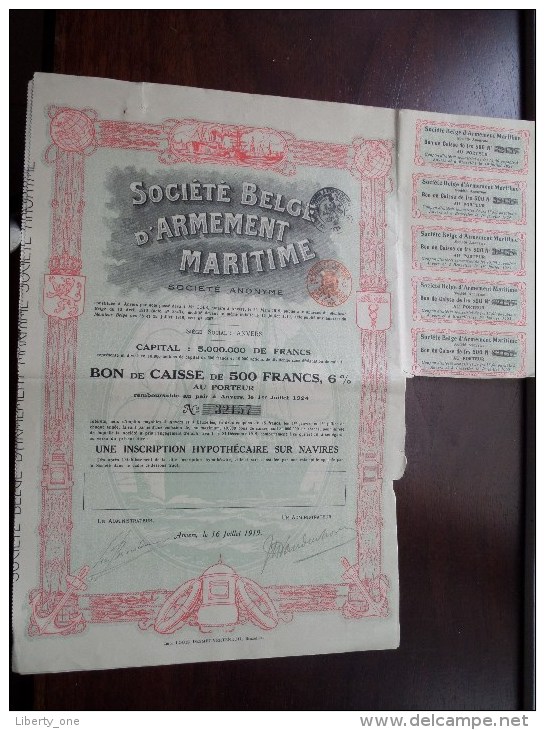 Soc. Belge D´Armement MARITIME S.a. Anvers 16 Juillet 1919 - N° 32157, 32158 & 32159 ( Voir Photo Pour Detail )! - Navigazione