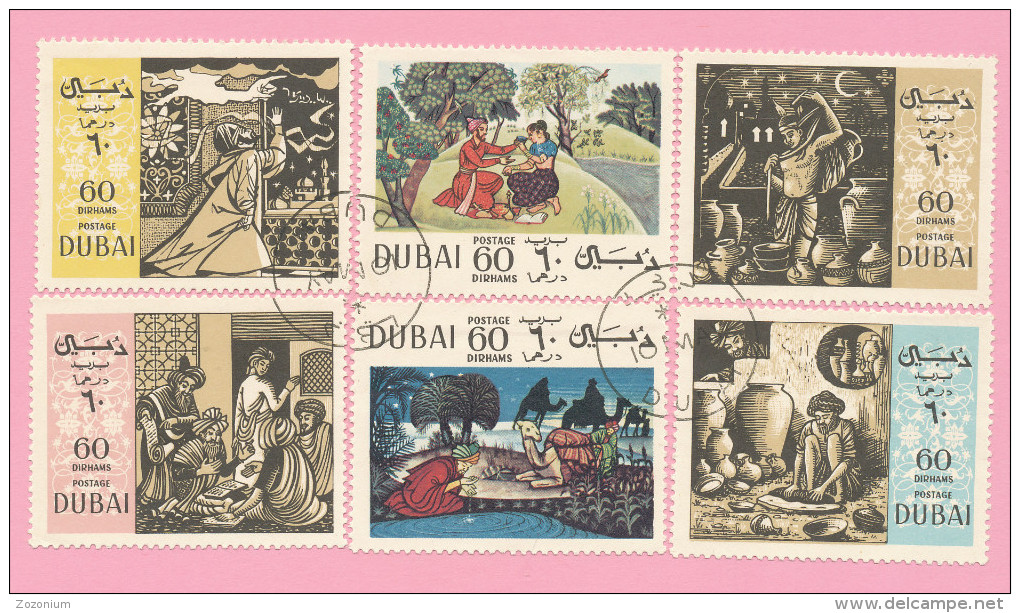 1967- DUBAI -ARAB.PHILOSOPH E & POET.-6 VAL. Stamps, - Dubai