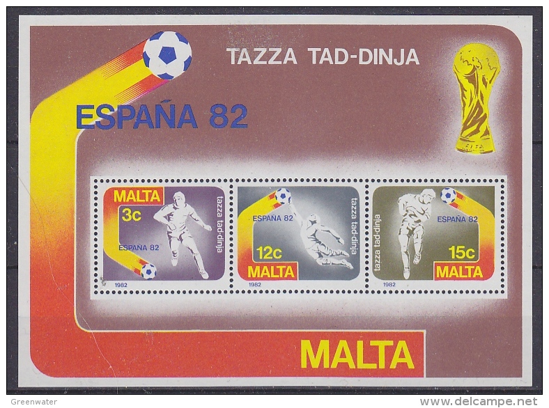 Malta 1982 World Cup Football Espana M/s ** Mnh (17689) - 1982 – Spain