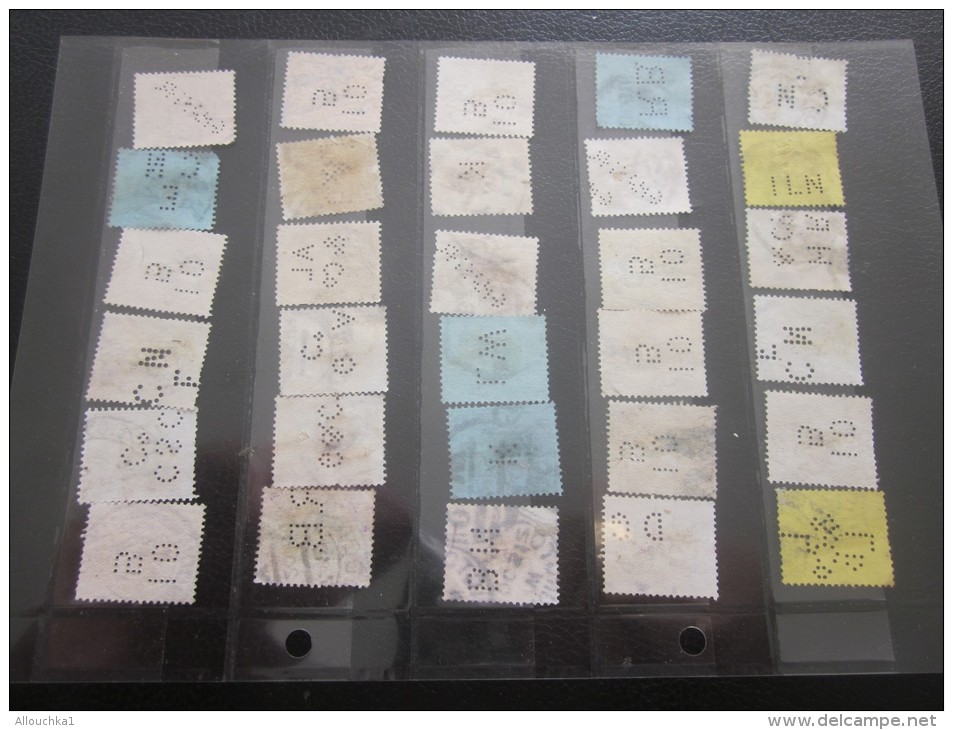 Royaume Uni GB UK England  &gt; 30  Timbres Perforé Perforés Perfins Perfin Perforated Perforatis Perforierte Breif Mark - Perfins