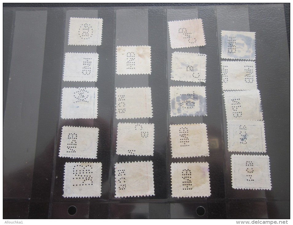 USA United States Of America  &gt; 19 Timbres Perforé Perforés Perfins Perfin Perforated Perforatis Perforierte Breif Ma - Perfin