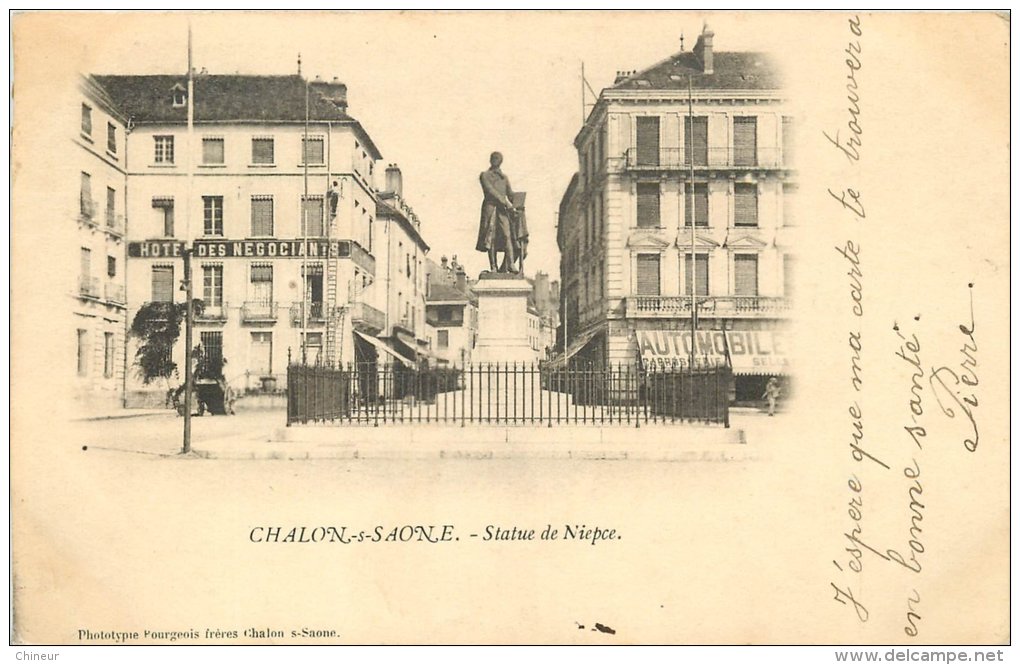 CHALON SUR SAONE STATUE DE NIEPCE - Chalon Sur Saone