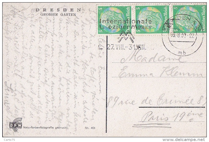 Allemagne - Dresden - Grosser Garten - Postmarked  1930 - Dresden