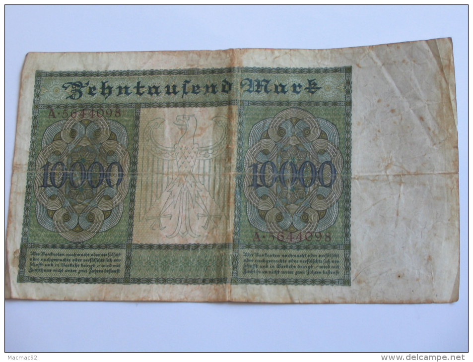 10 000 Zehntausend  Mark - 1922  Reichsbanknote - Germany - Allemagne **** EN ACHAT IMMEDIAT **** - 10 Mark