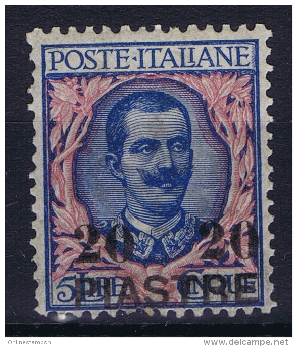 Italy: Levant Nr 17 MH/*   1908 Light Fold Right Corner - General Issues