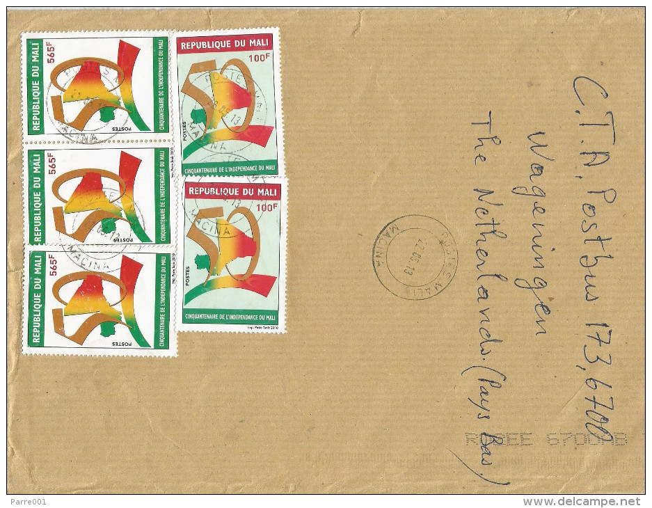 Mali 2013 Macina 100f 565f Independence Anniversary Cover - Mali (1959-...)