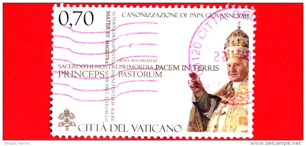 VATICANO - 2014 - Usato - Canonizzazione Di Papa Giovanni XXIII - 0,70 € • Ritratto - Oblitérés
