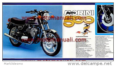 Moto Morini 500 5v Depliant Originale Genuine Factory Brochure Prospekt - Motorräder