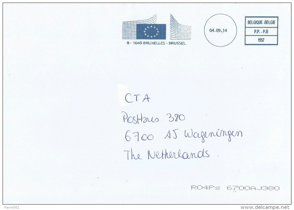 Belgium 2014 Brussels European Commission Postage Paid Unfranked Meter Franking Cover - 2000-...