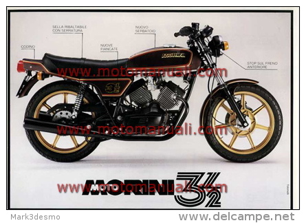 Moto Morini 350 Turismo 1980 Depliant Originale Genuine Factory Brochure Prospekt - Motorräder