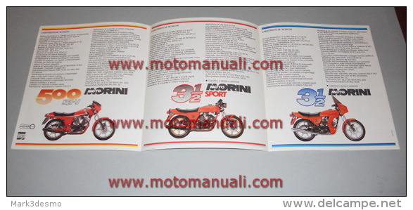 Moto Morini PRODUZIONE - PRODUCTION 1982 Depliant Originale Genuine Factory Brochure Prospekt - Moto