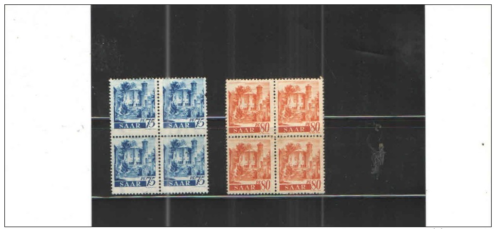 Saar French Asmin. Serue Miner+1947:Block x 4 See  scans