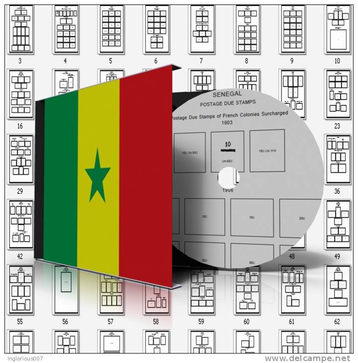 SENEGAL STAMP ALBUM PAGES 1887-2011 (260 Pages) - Anglais