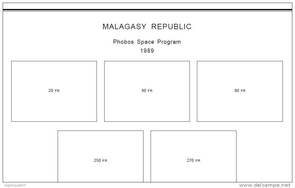 MADAGASCAR-MALAGASY STAMP ALBUM PAGES 1889-2011 (372 pages)