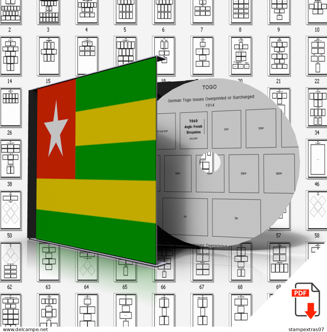 TOGO STAMP ALBUM PAGES 1897-2010 (638 Pages) - Inglés