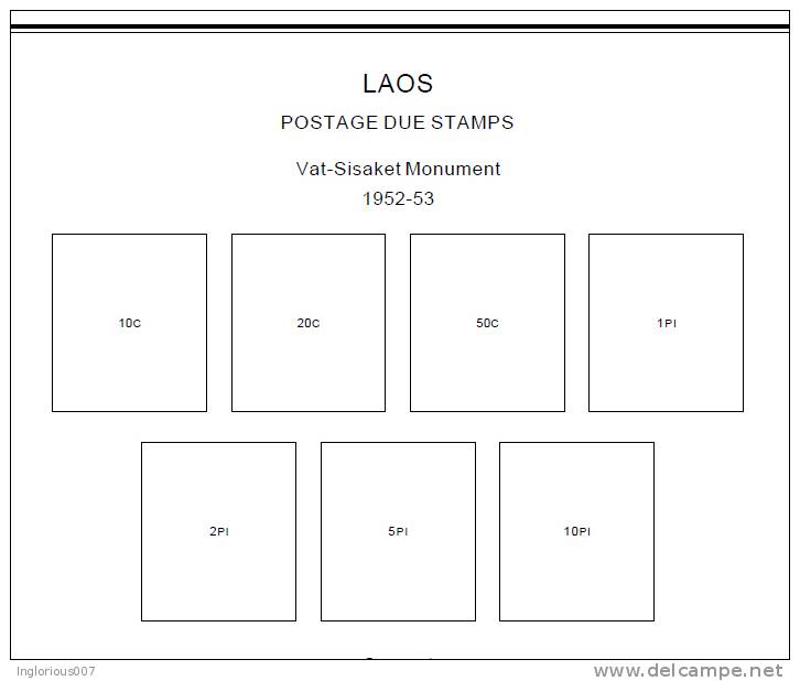 LAOS STAMP ALBUM PAGES 1951-2011 (346 pages)