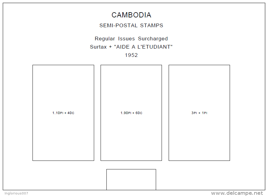 CAMBODIA STAMP ALBUM PAGES 1951-2007 (394 Pages) - Inglés