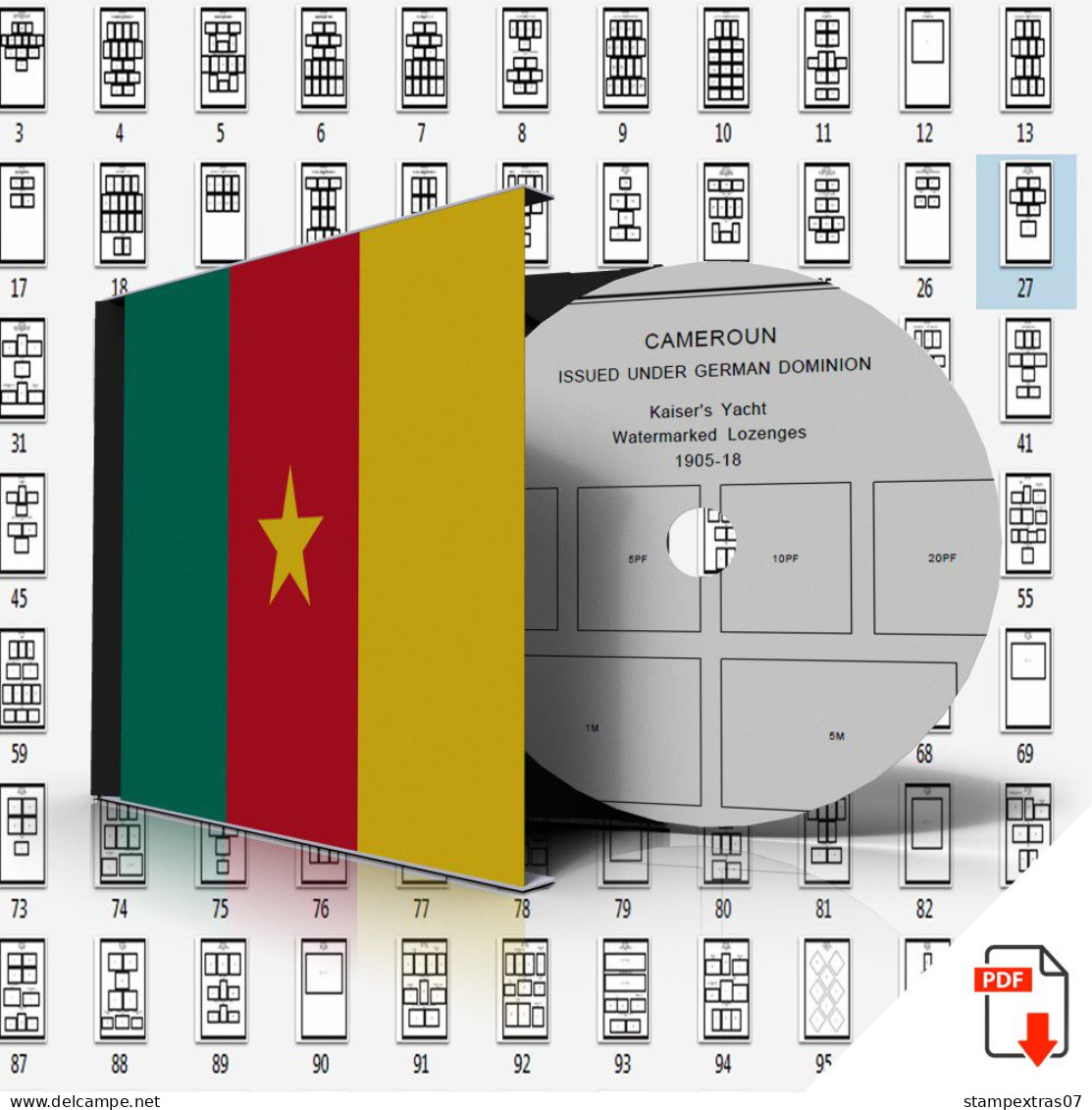 CAMEROUN STAMP ALBUM PAGES 1863-2011 (168 Pages) - Inglese