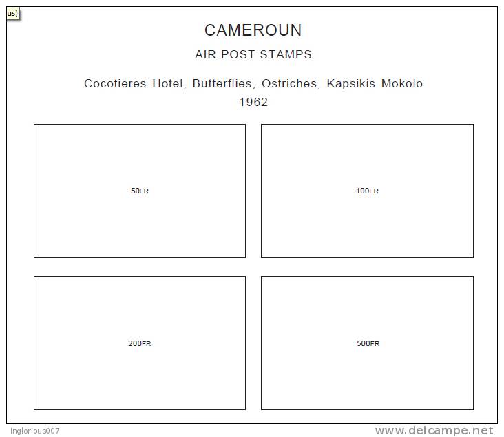 CAMEROUN STAMP ALBUM PAGES 1863-2011 (168 pages)