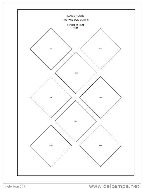 CAMEROUN STAMP ALBUM PAGES 1863-2011 (168 pages)