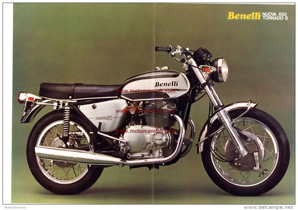 Benelli 650 TORNADO S AVVIAMENTO ELETTRICO 1973 Depliant Originale Genuine Factory Brochure Prospekt - Motos