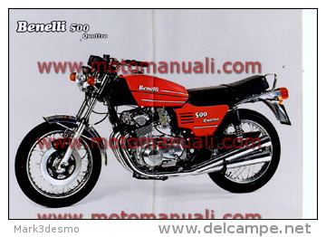 Benelli 500 QUATTRO Depliant Originale Genuine Factory Brochure Prospekt - Motorräder