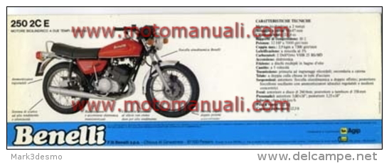 Benelli 250 2C E 1980 Depliant Originale Genuine Factory Brochure Prospekt - Motos