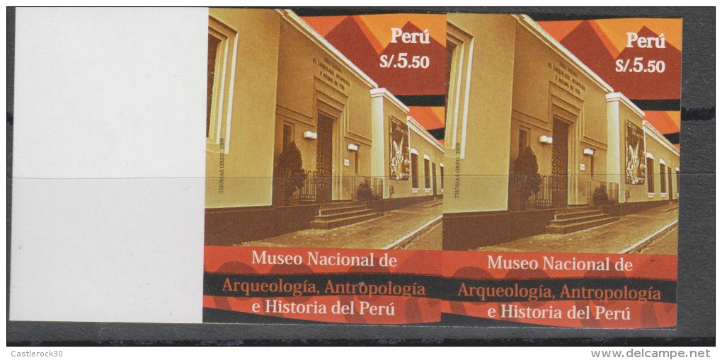 O) 2009 PERU, NATIONAL MUSEUM OF ARCHAEOLOGY, ANTHROPOLOGY AND HISTORY OF PERU, IMPERFORATE MNH - Pérou