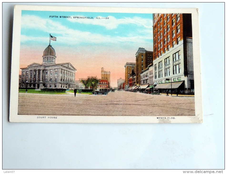 Carte Postale Ancienne : Fifth Street , SPRINGFIELD - Springfield – Illinois
