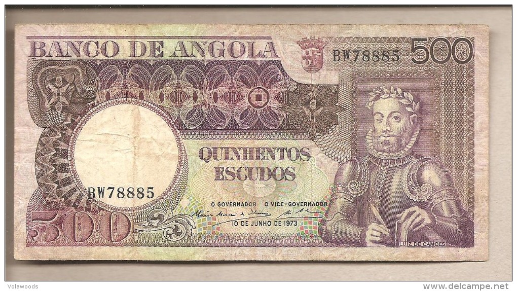 Angola - Banconota Circolata Da 500 Scudi - 1973 - Angola