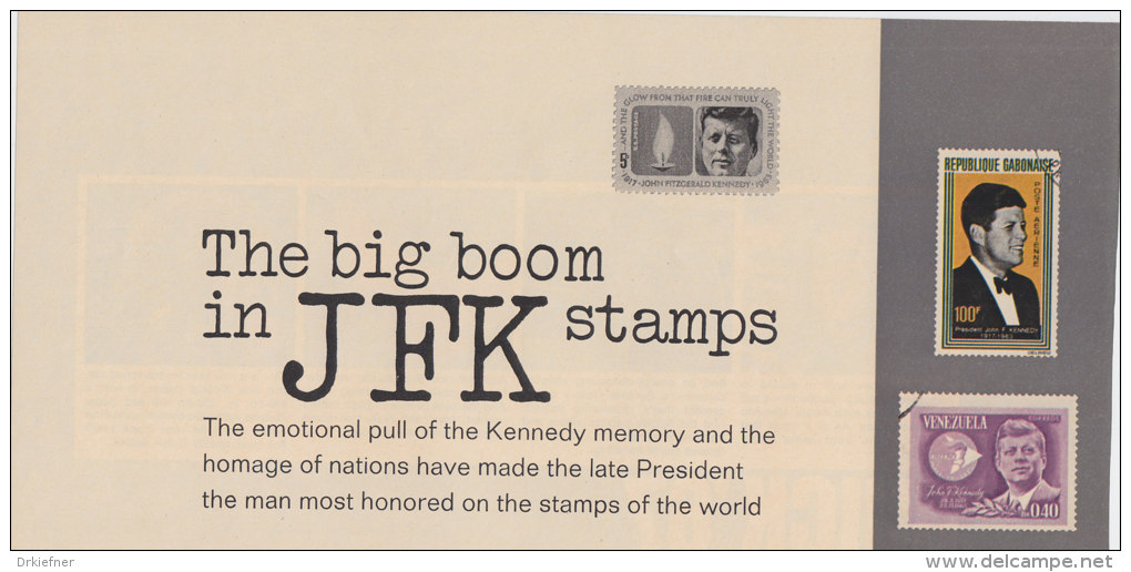 The Big Boom In JFK Stamps, John F. Kennedy, Magazine Pages From 1965-1966 - English (from 1941)