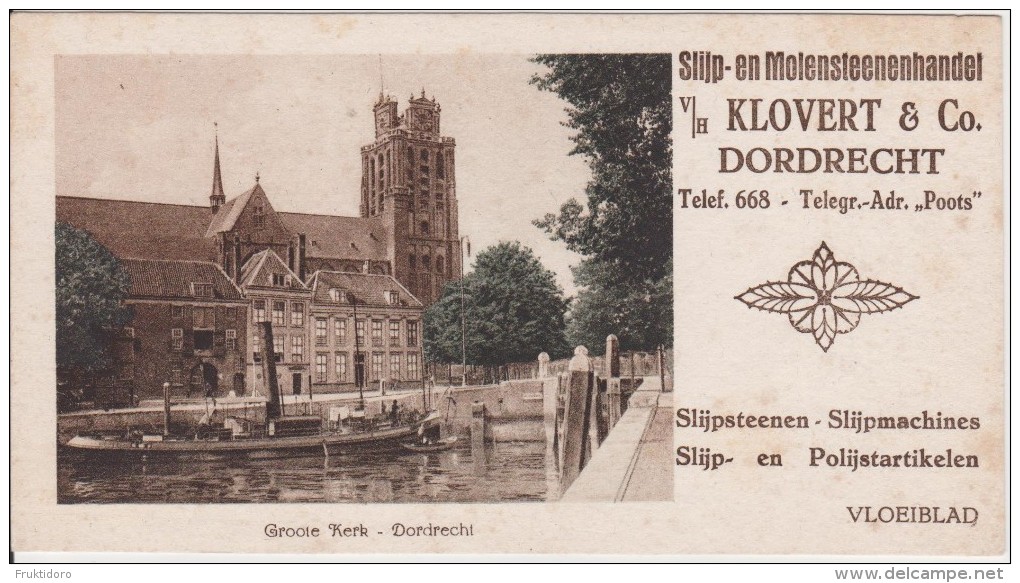 AKNL The Netherlands Card Dordrecht Groote Kerk - Church - Card From 1927 - Grinder And Windmills Company - Dordrecht