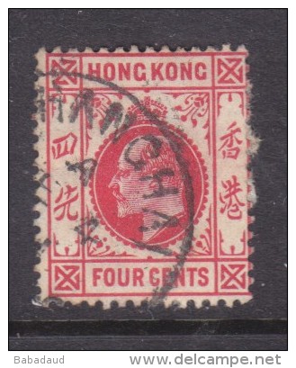 Hong Kong Used In China, 1907 4 Cents, MCA,  SHANGHAI , - Used Stamps