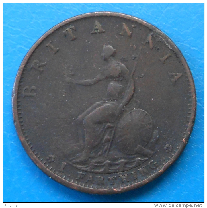 Grande Bretagne Great Britain 1 Farthing 1799 Km646 - A. 1 Farthing