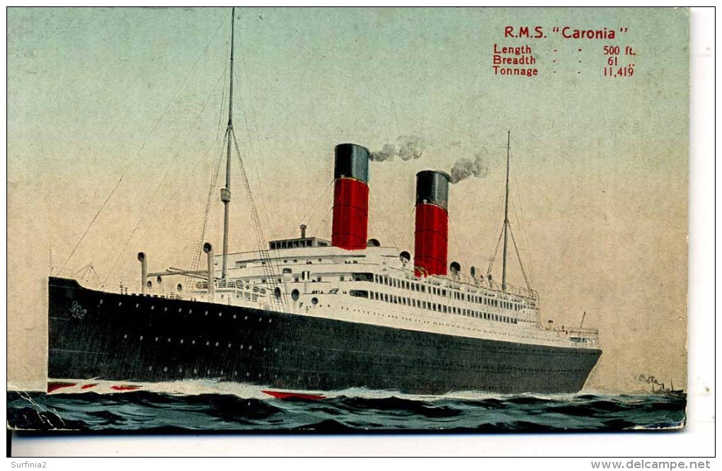 SHIPPING -  RMS CARONIA - Piroscafi