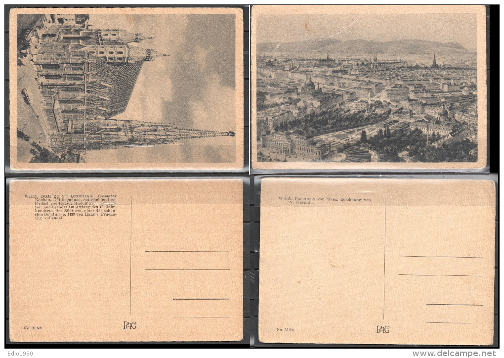 Austria - Wienna 14 Postcards -  Karlskirche, Sch&#x4E7;nbrunn, Parlament, Burgtor, Opernhaus, Hochhaus Etc. - Sonstige & Ohne Zuordnung